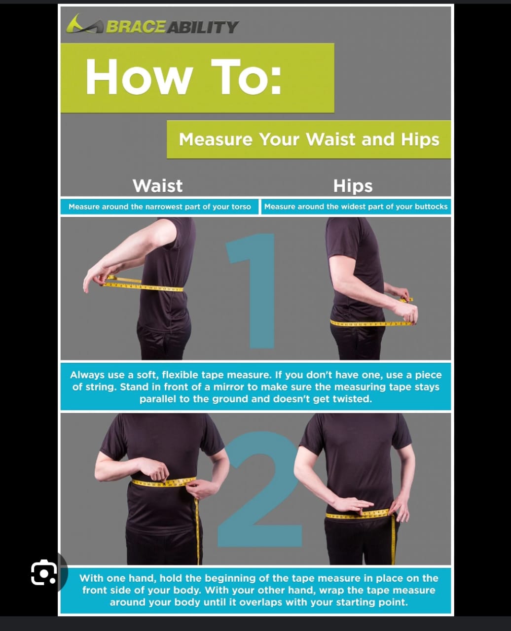 How to measure your waist and hips with a soft tape measure